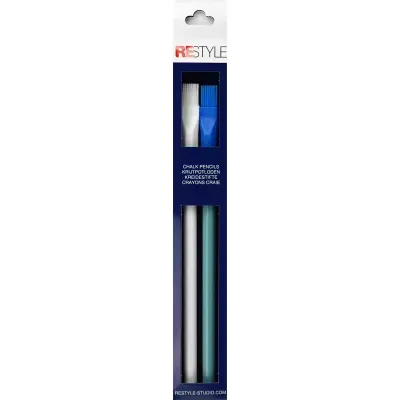 Restyle krijtpotloden wit en blauw Restyle krijtpotloden wit en blauw