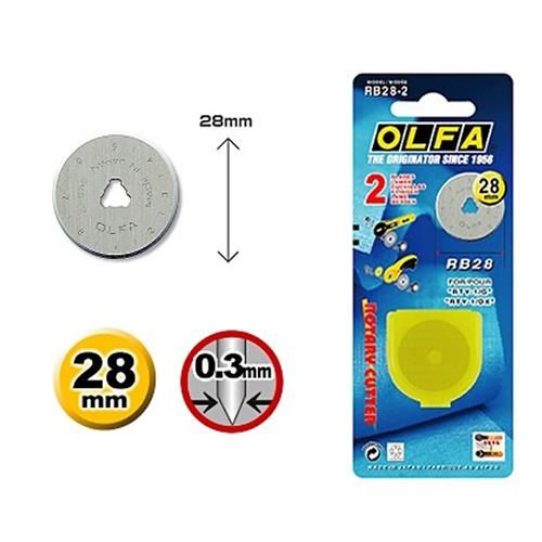 Reservemessen voor Cutter OLFA RTY 1/G. - 2x 28 mm - Blister Reservemessen voor Cutter OLFA RTY 1/G. - 2x 28 mm - Blister