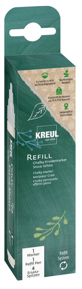 KREUL | Hervulbare Krijtstift set | Medium Snow White Set
