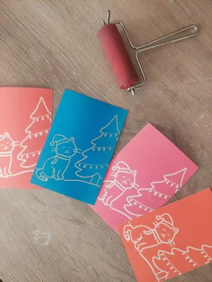 Workshop lino-druk voor beginners: maak je eigen kerstkaartje za 28/11/2026