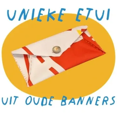 Teambuilding workshop: etuis naaien uit oude banners
