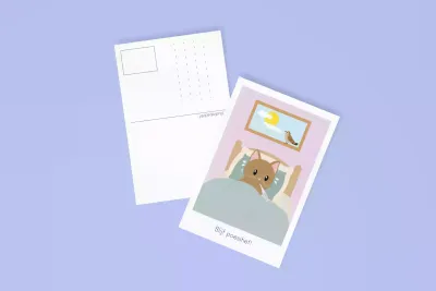 Postkaart - Blijf poeslief | Studio Parkiet