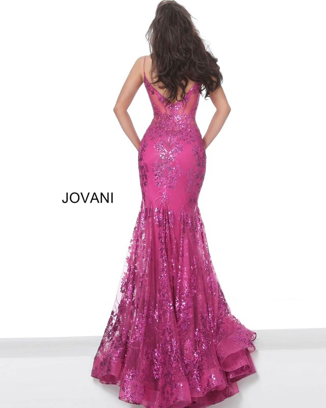 Jovani 3675 Spaghetti Straps Embellished Dress