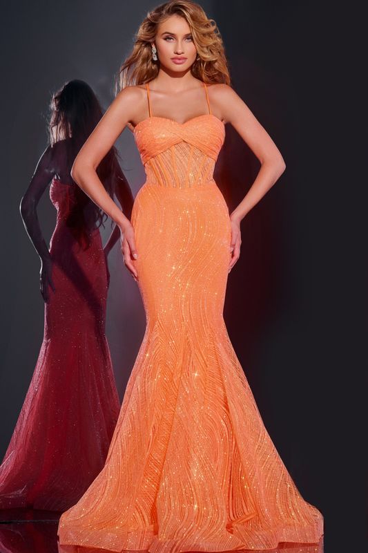 Strapless Corset Gown With Lace-Up Back 44208
