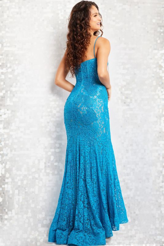 Red Mermaid Lace Dress 07499