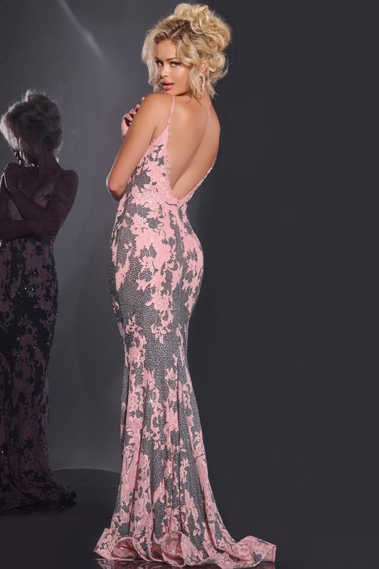 Mermaid Gown with Spaghetti Straps 44033