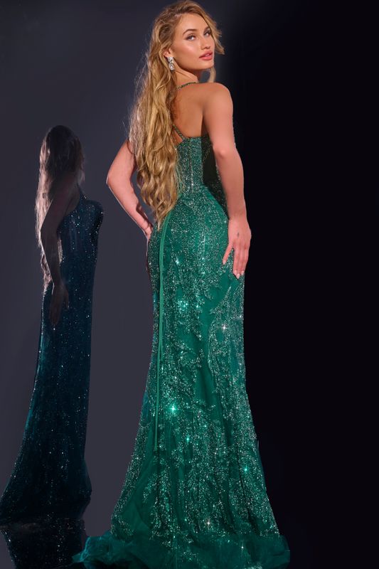 Elegant Glittering Sweetheart Gown with Straps 40470