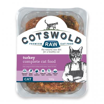 Cotswold Raw Complete Turkey Mince for Cats (500g)