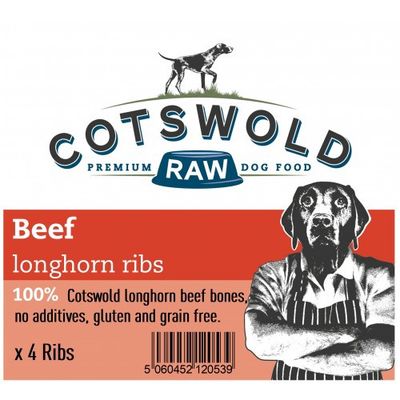 Cotswold Raw Beef Longhorn Ribs (Pack of 4)