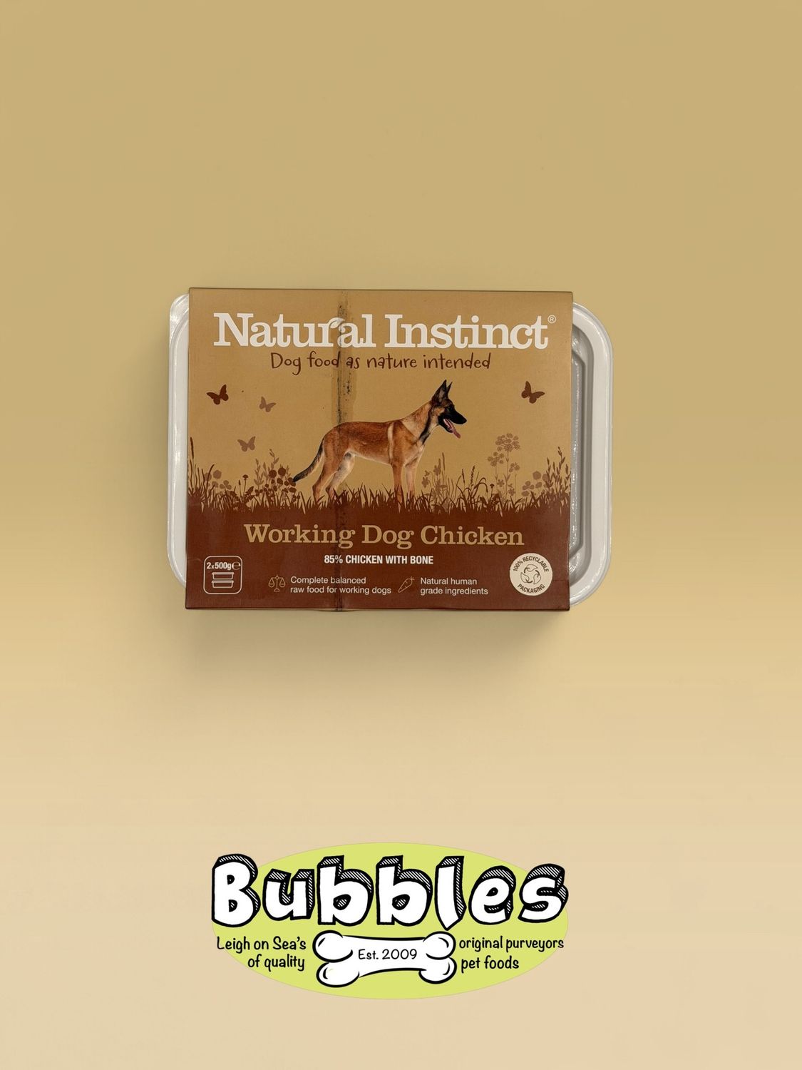 Natural Instinct Working Dog Chicken, Size: 2 x 500g