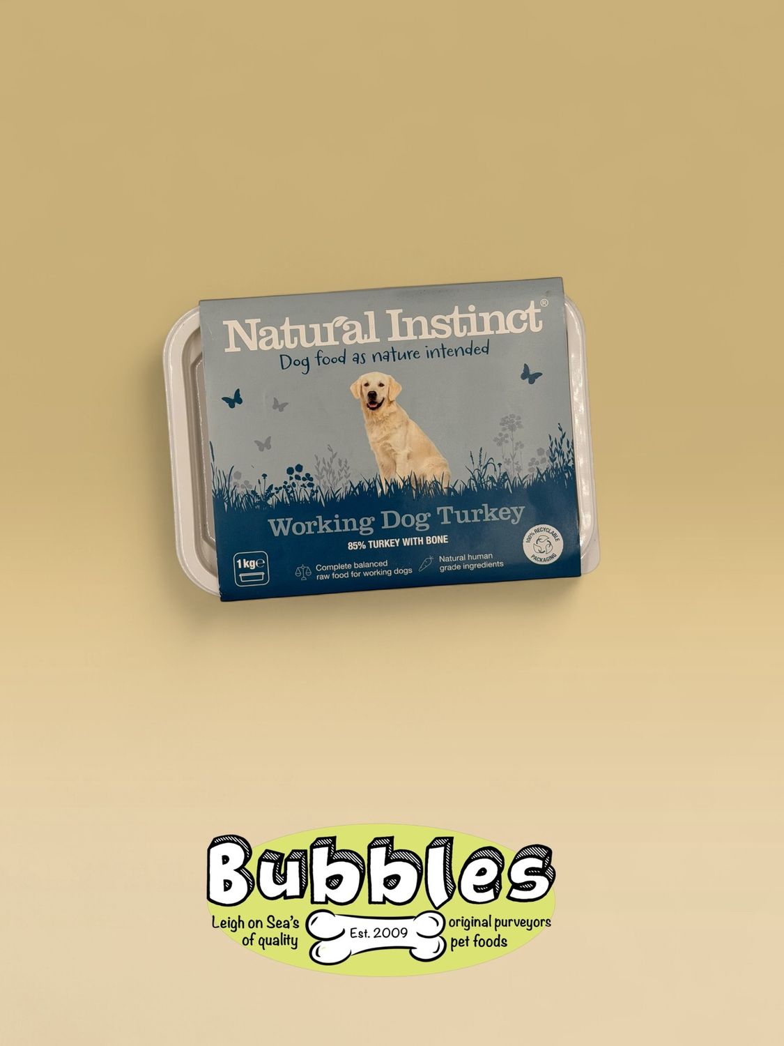 Natural Instinct Working Dog Turkey, Size: 1kg