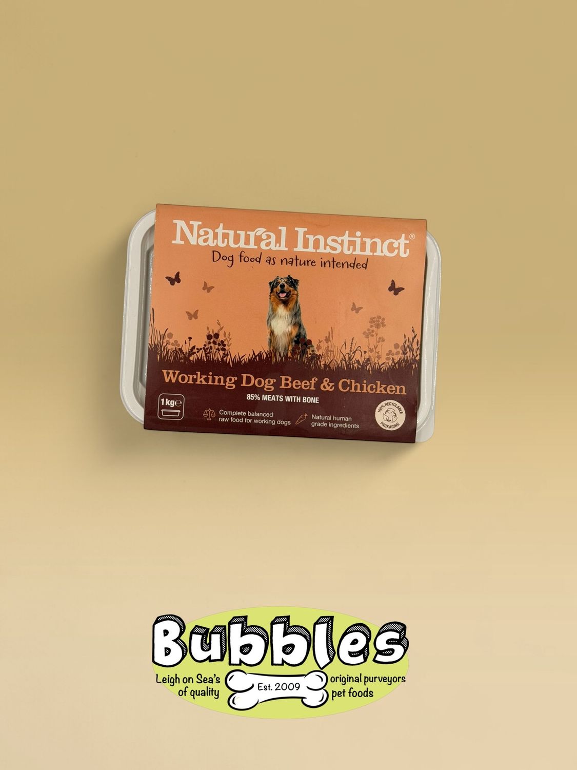 Natural Instinct Working Dog Beef &amp; Chicken, Size: 1kg