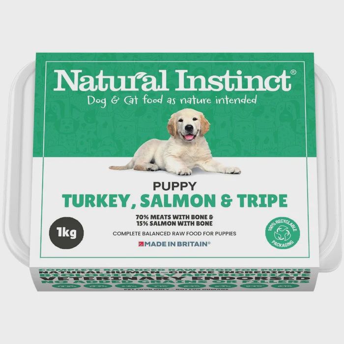 Natural Instinct Puppy Turkey, Salmon and Tripe, Size: 1kg