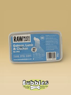 Raw Made Simple Salmon, Lamb &amp; Chicken (500g)