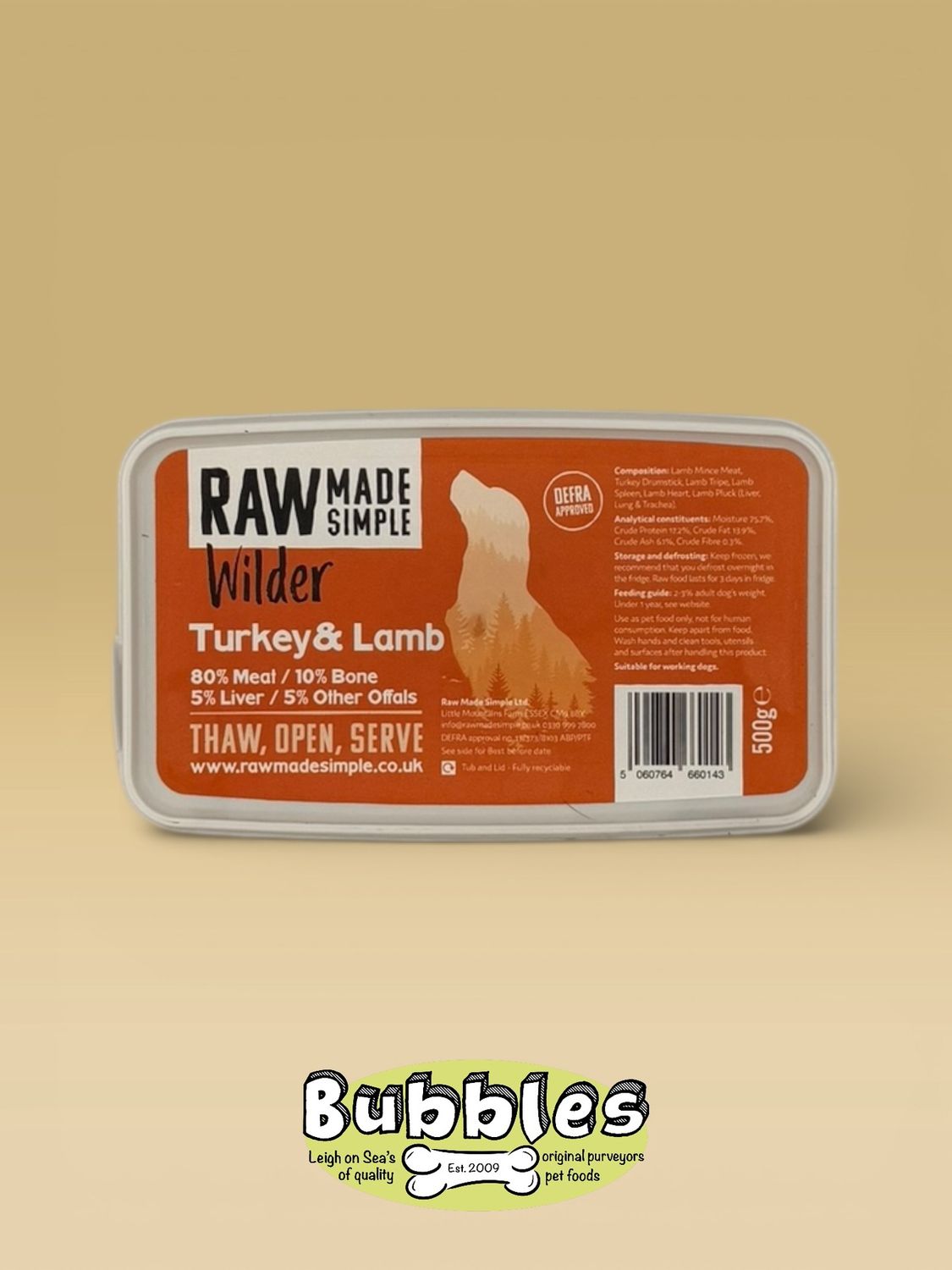 Raw Made Simple Turkey &amp; Lamb (500g)