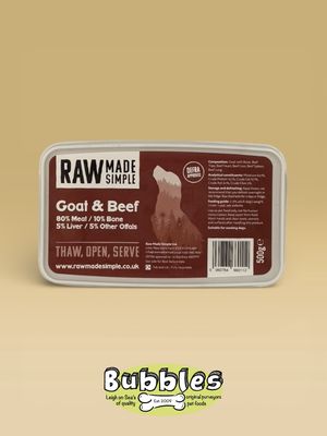 Raw Made Simple Goat &amp; Beef (500g)