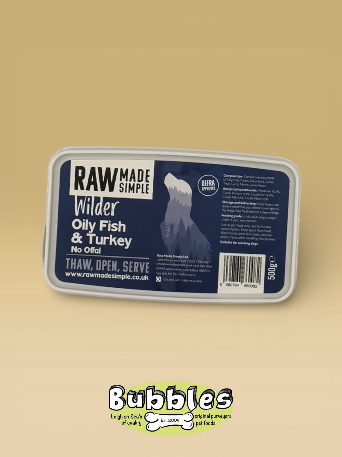 Raw Made Simple Oily Fish and Turkey (500g)