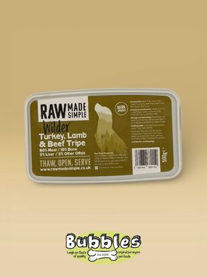 Raw Made Simple Turkey Lamb &amp; Beef Tripe (500g)