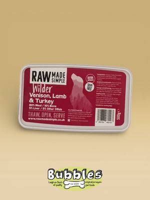 Raw Made Simple Venison, Lamb &amp; Turkey (500g)