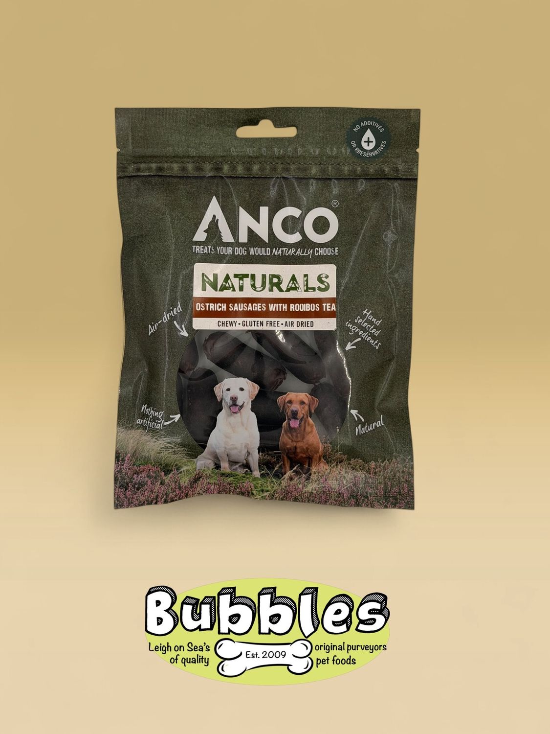 Anco Naturals Ostrich Sausages with Rooibos (9pcs)