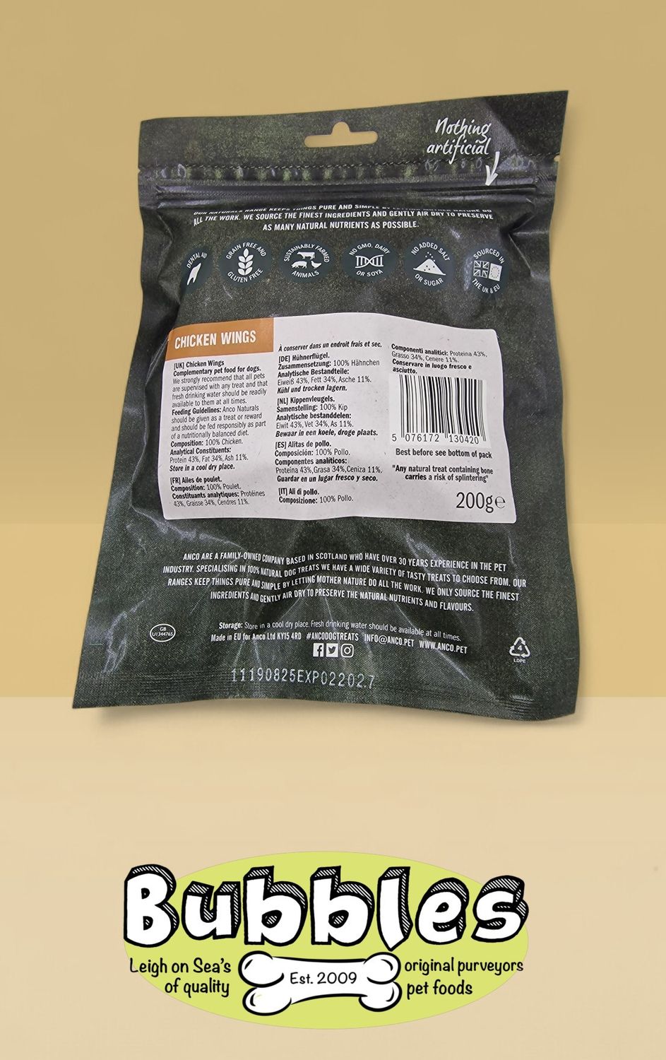 Anco Naturals Chicken Wings (200g)