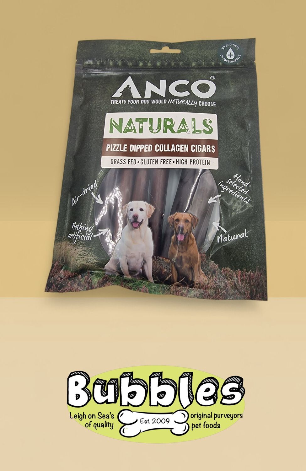 Anco Naturals Pizzle Dipped Collagen Cigars (150g)