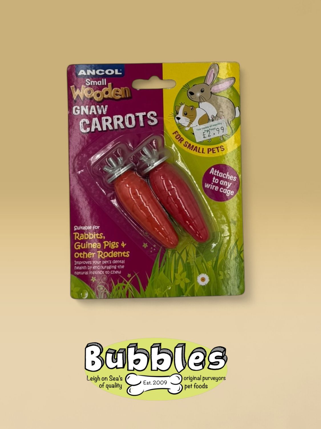 Ancol J4P Gnaw Carrot (Small - 2pcs)