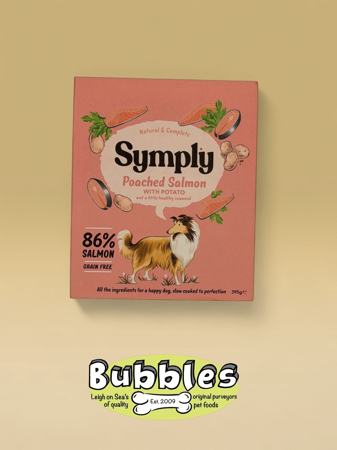 Symply Tray Adult Poached Salmon Grain Free (395g)