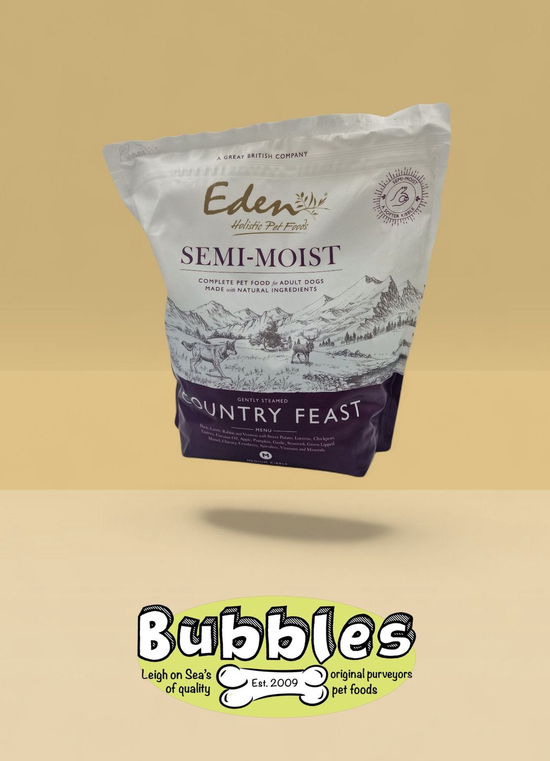 Eden Semi-moist Country Feast Medium Kibble (2kg)