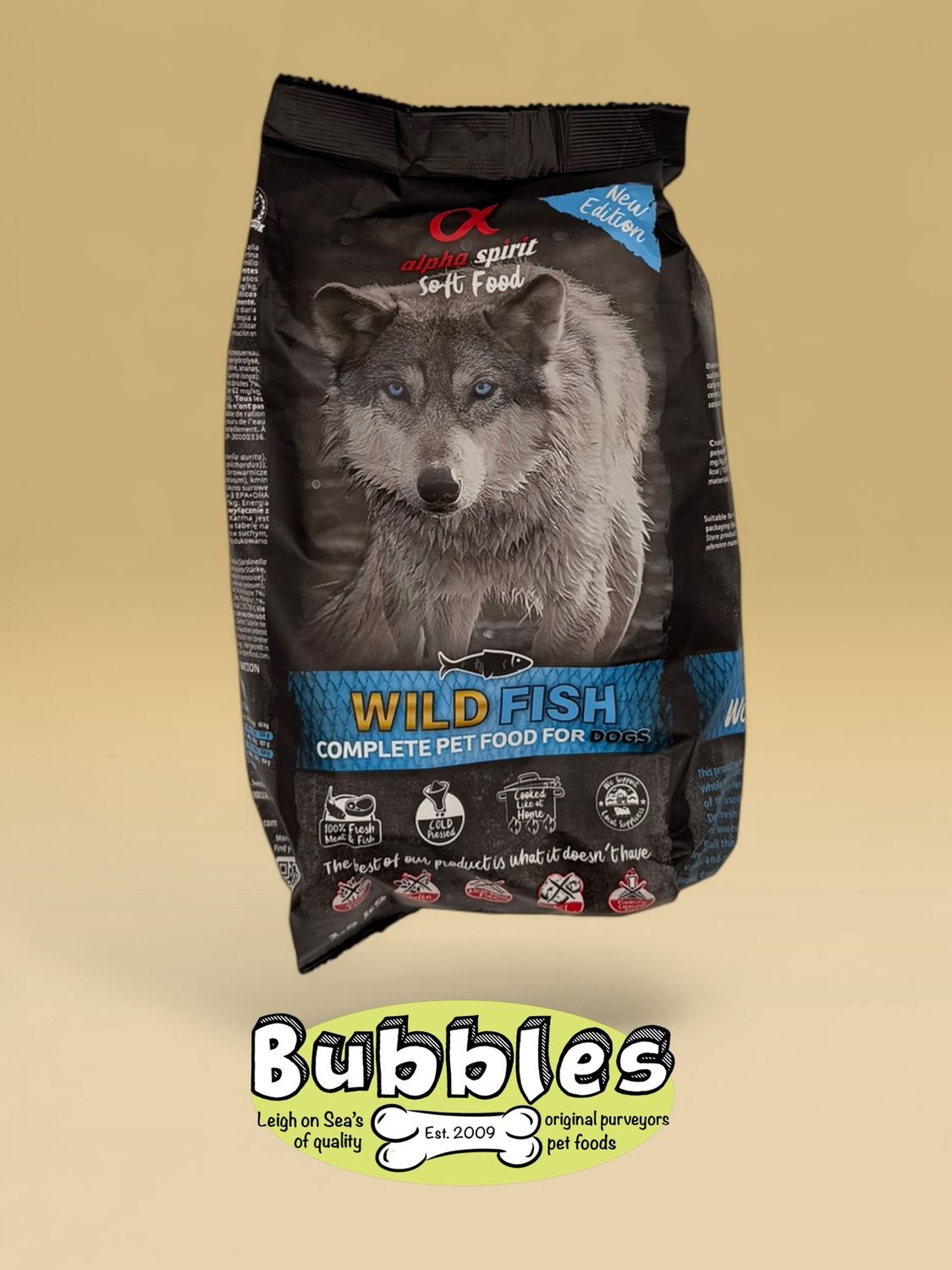 Alpha Spirit Semi-Moist Wild Fish Complete Dog Food (1.5kg)