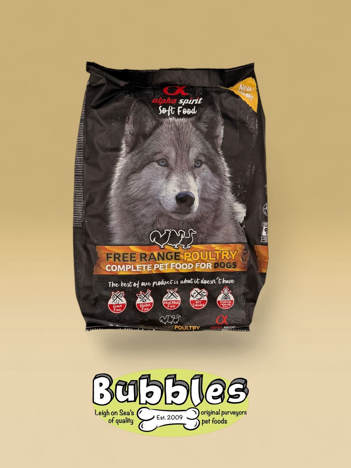 Alpha Spirit Semi-Moist Poultry Complete Dog Food (3kg)