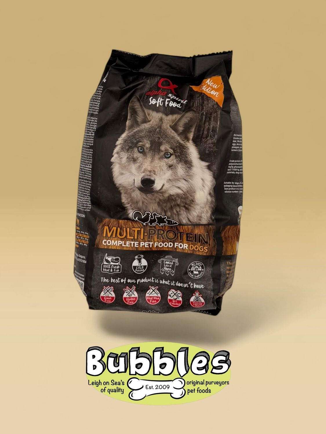 Alpha Spirit Semi-Moist Multiprotein Complete Dog Food (1.5kg)