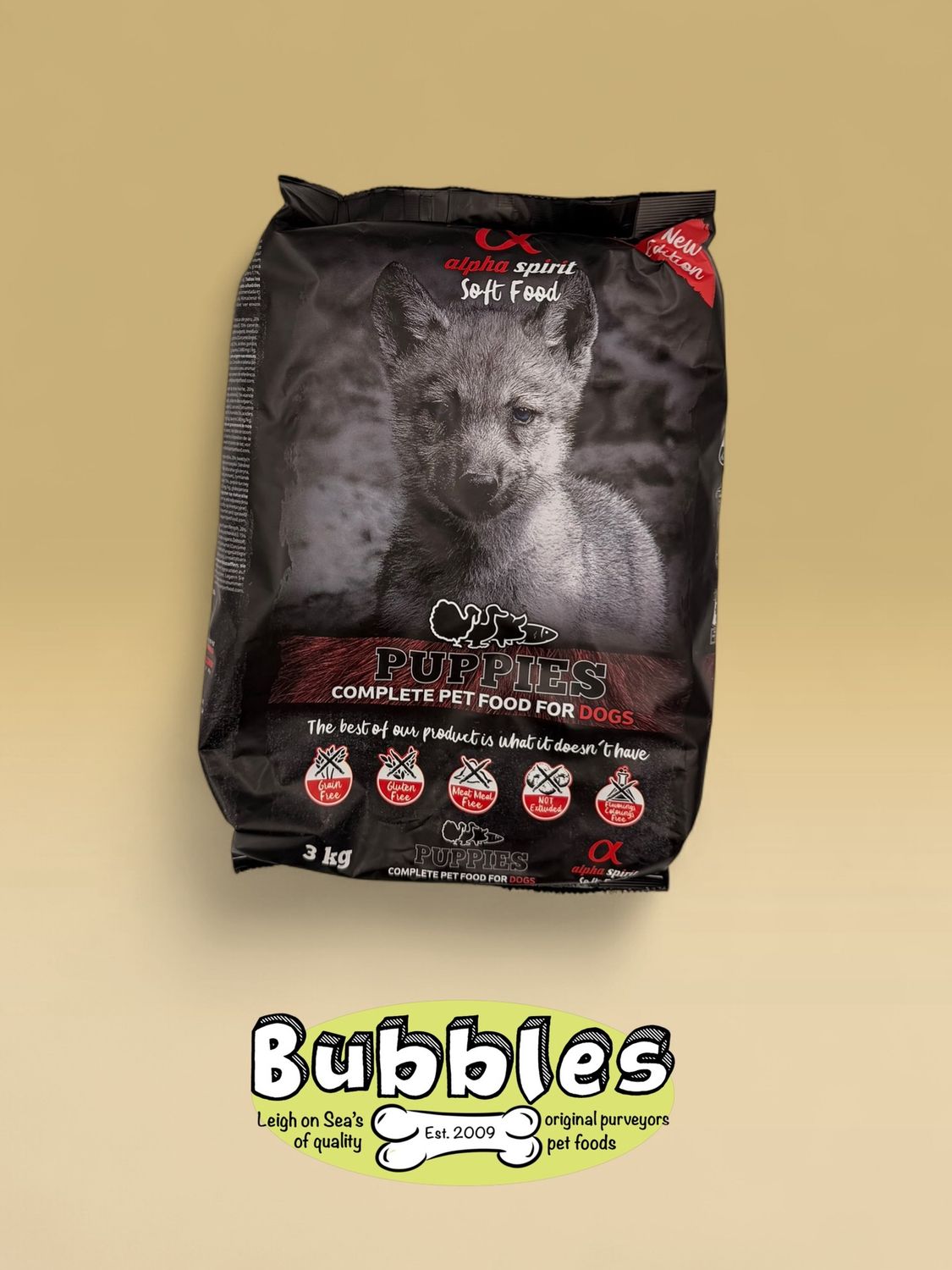Alpha Spirit Semi-Moist Puppies Complete Dog Food (3kg)