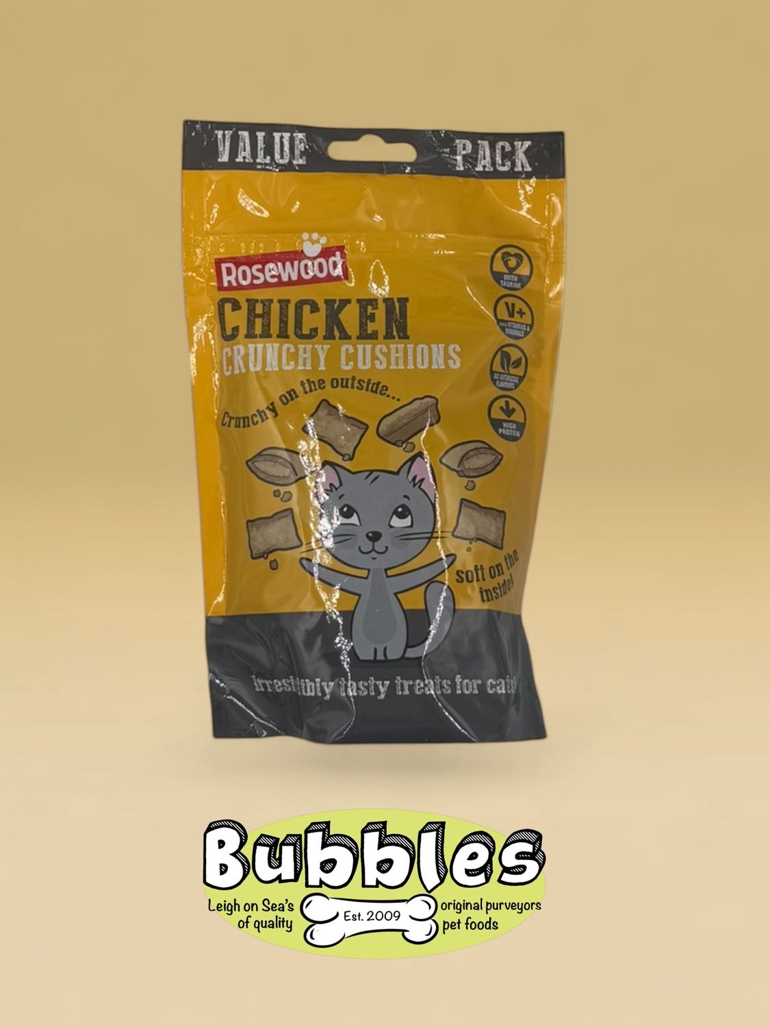Rosewood Daily Cat Treats Crunchy Chicken Cushions Value Pack (200g)