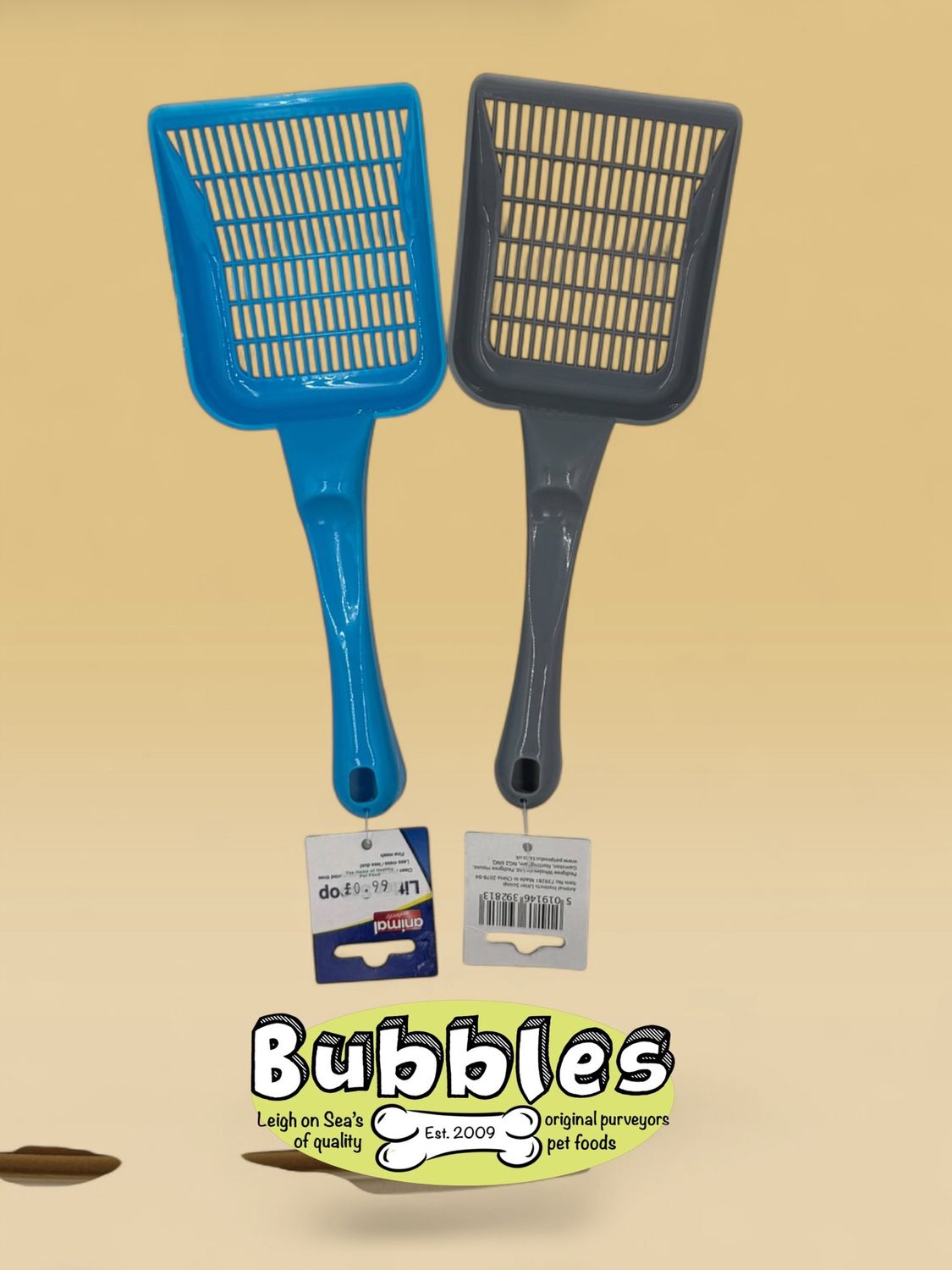 Animal Instincts Cat Litter Scoop (Grey/Pink/Blue) (28cm)
