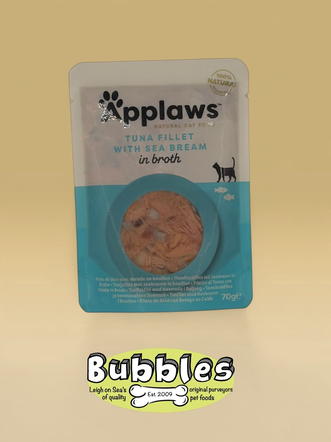 Applaws Cat Pouch Tuna Fillet and Seabream (70g)