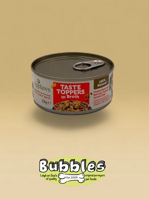 Applaws Taste Toppers Natural Wet Dog Food Can Chicken Beef Liver, Pumpkin,Carrots &amp; Peas in Broth (156g)