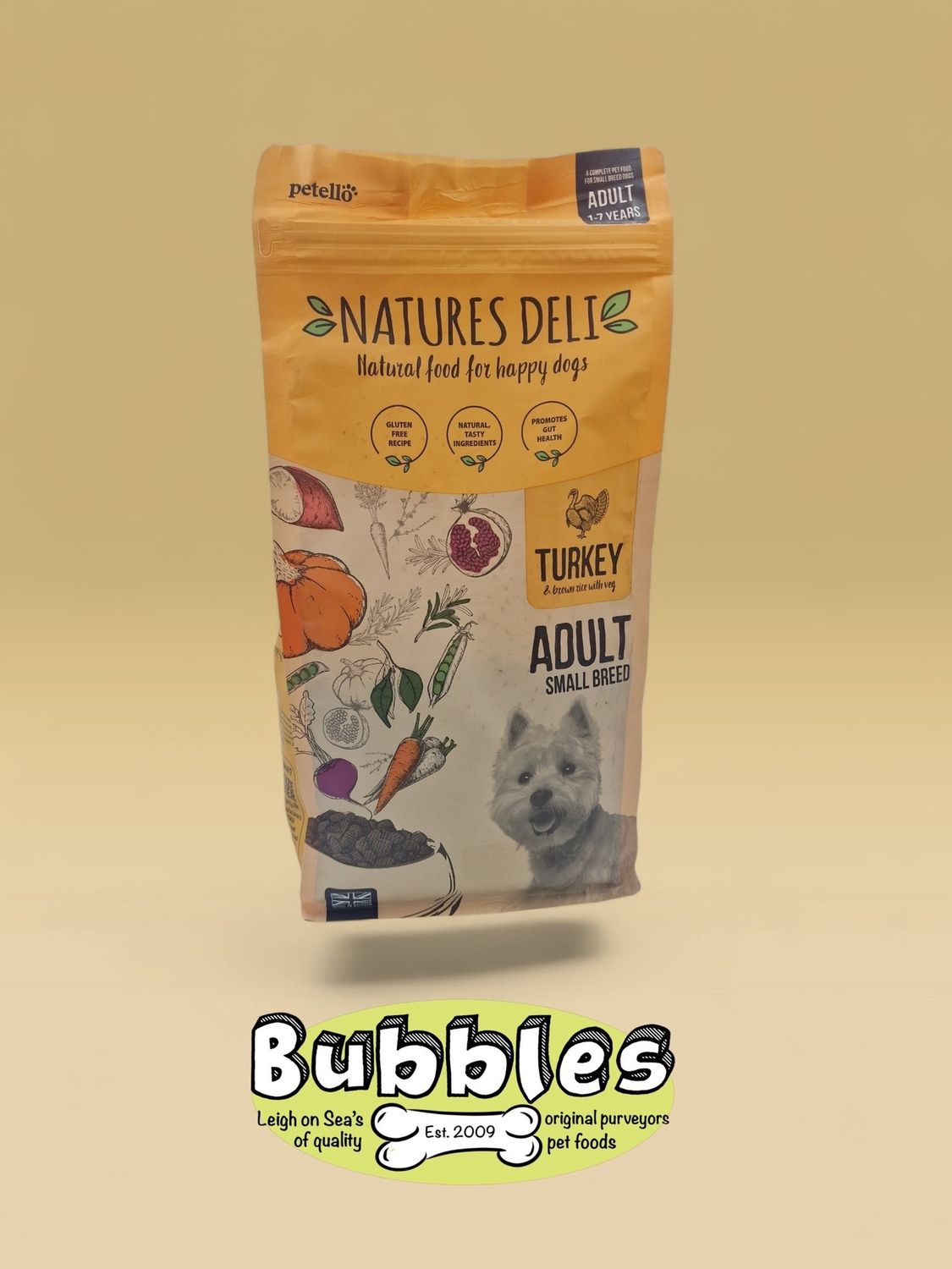 Natures Deli Adult Small Breed Turkey and Rice (2kg)