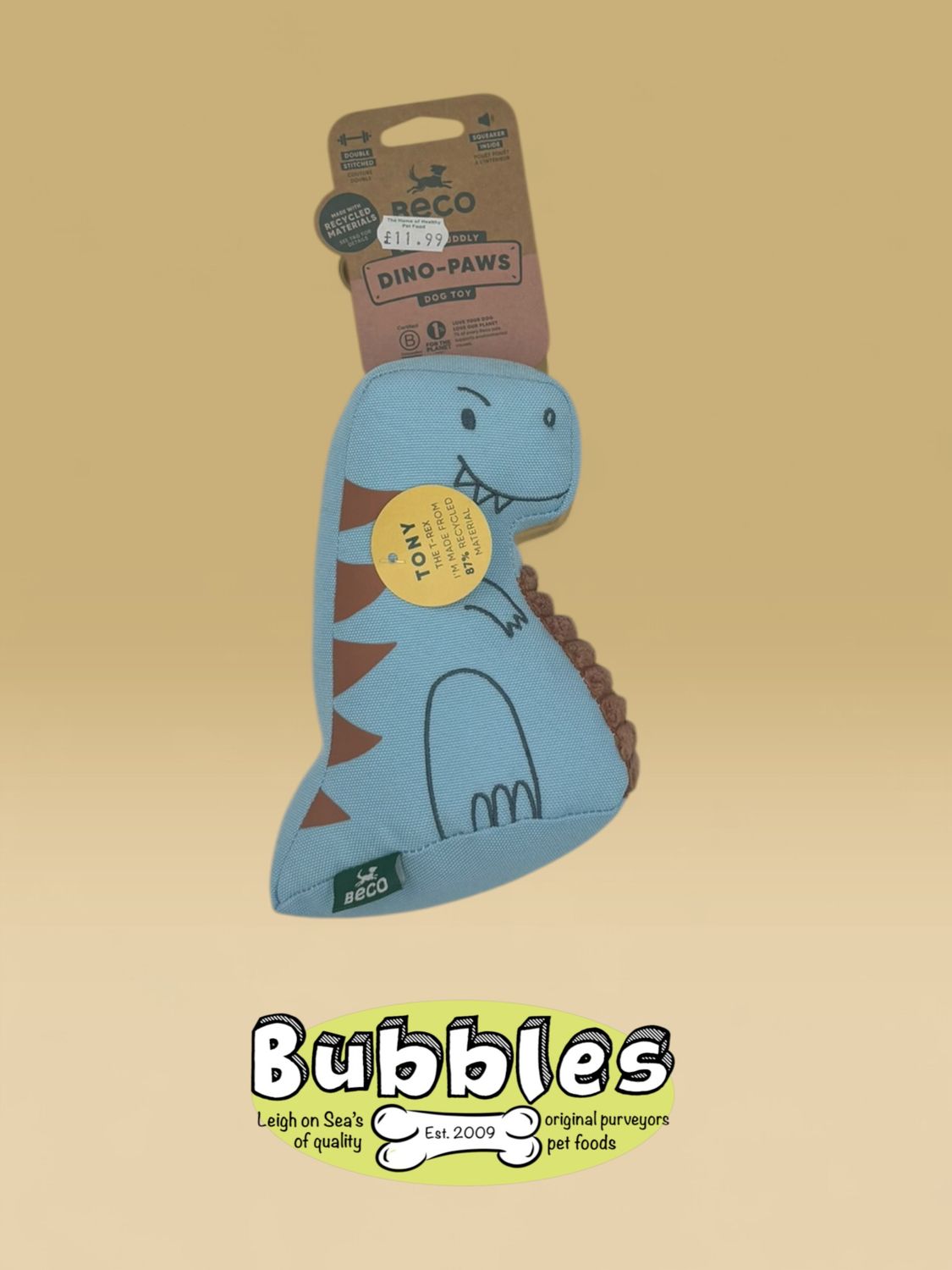 Beco Recycled Soft Tony T-Rex (Medium)