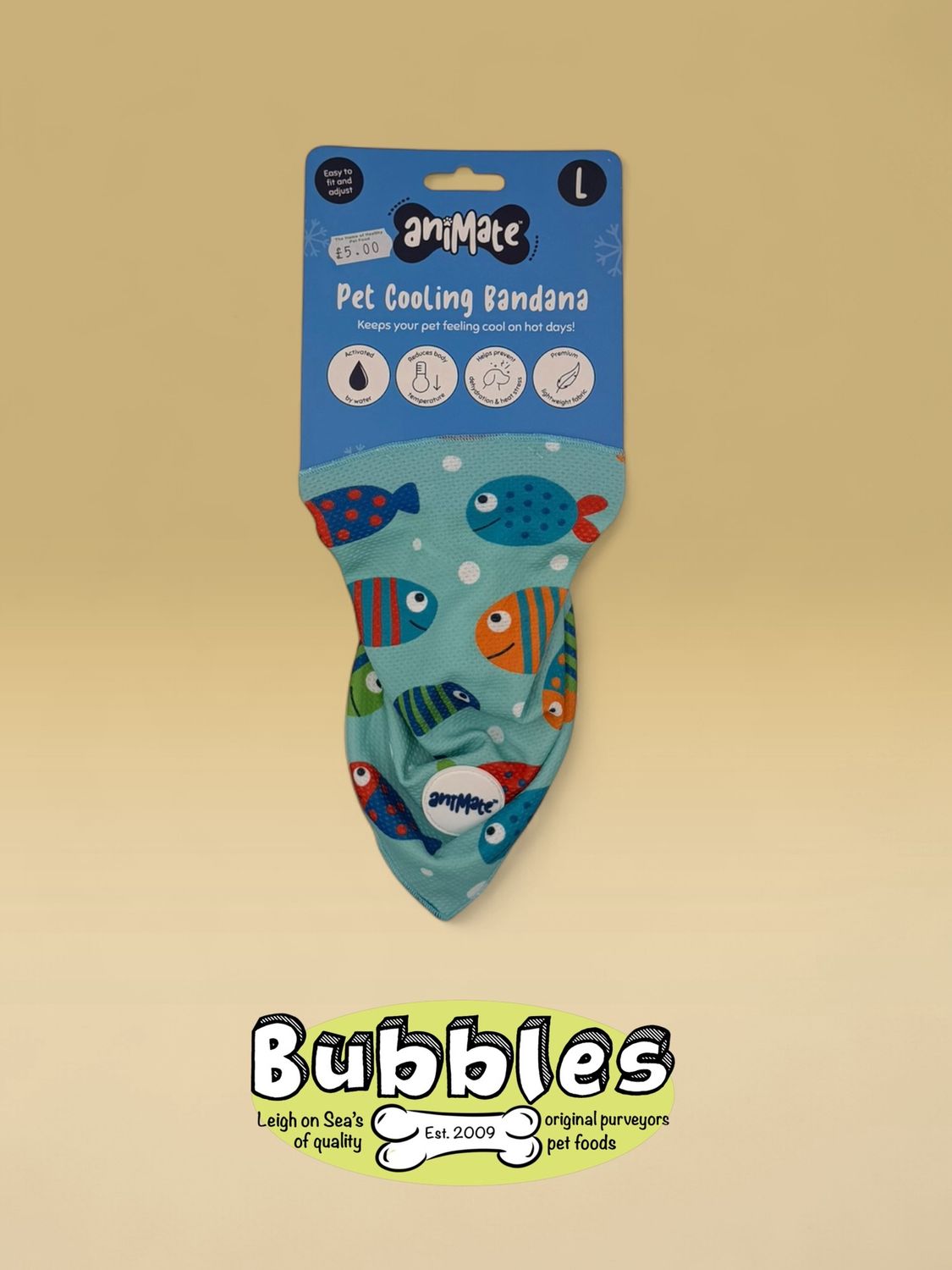 Animate Cooling Bandana Fish (Large)