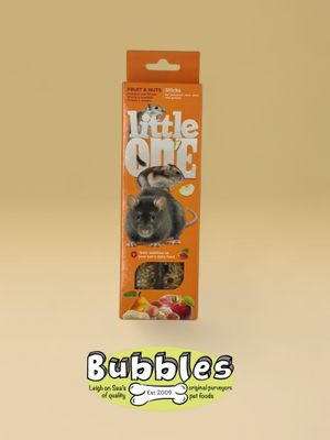 Little One Sticks for Hamsters, Rats, Mice and Gerbils with Fruit and Nuts (2 x 60g)