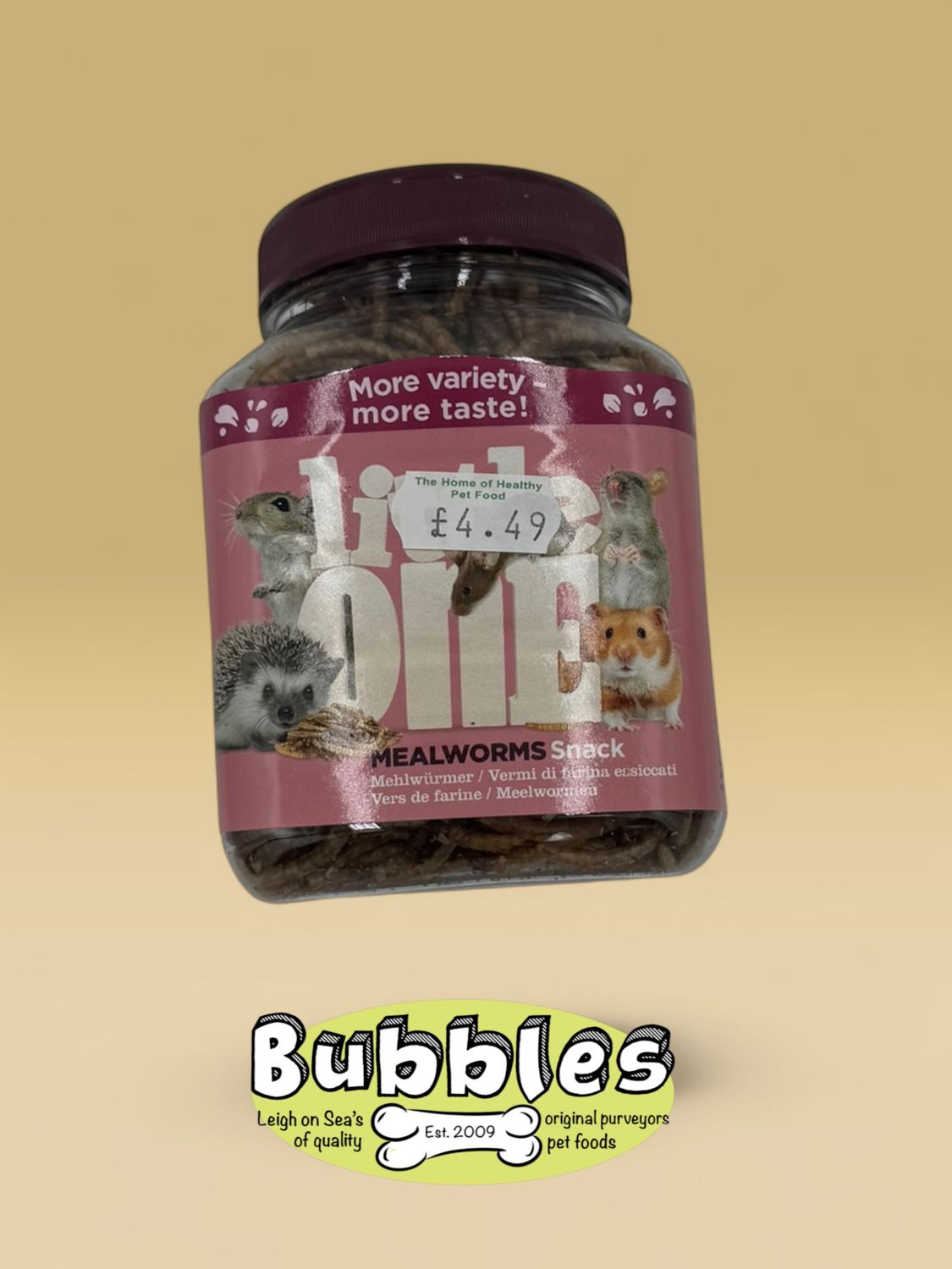 Little One Mealworms Snack for Omnivores and Small Mammals (70g)