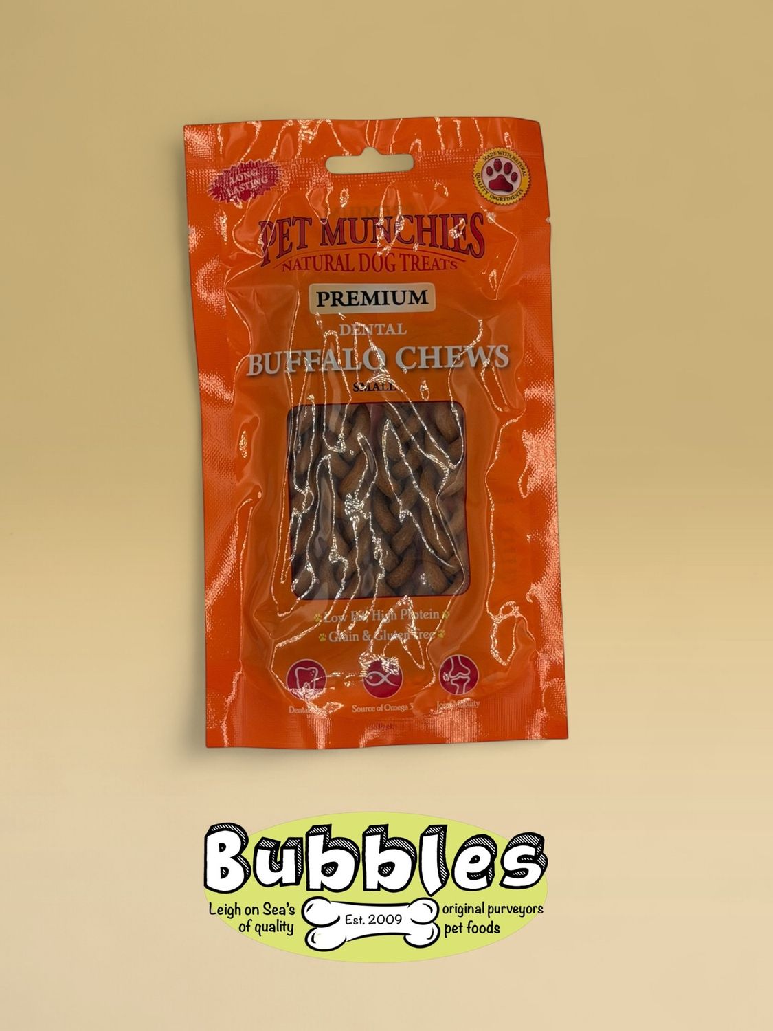 Pet Munchies Small Buffalo Dental Chews (55g) (4pack)