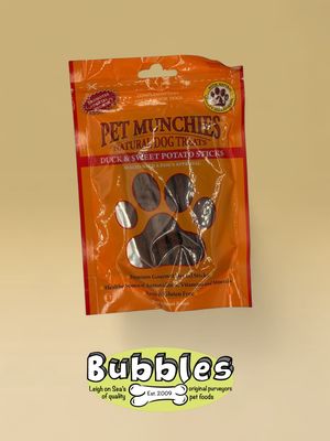 Pet Munchies Duck &amp; Sweet Potato Dental Sticks (90g)
