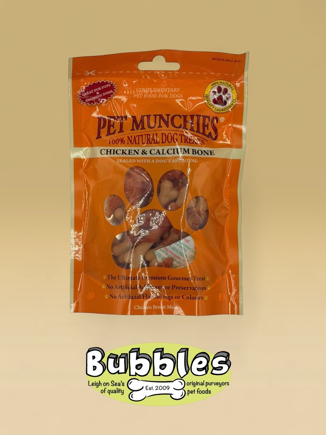 Pet Munchies Chicken and Calcium Bones (100g)
