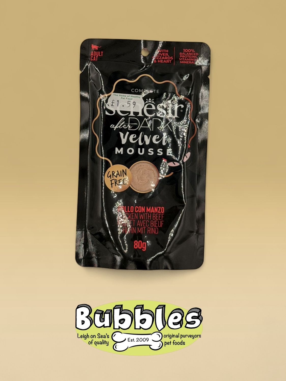 Schesir After Dark Velvet Adult Cat Chicken &amp; Beef (80g)