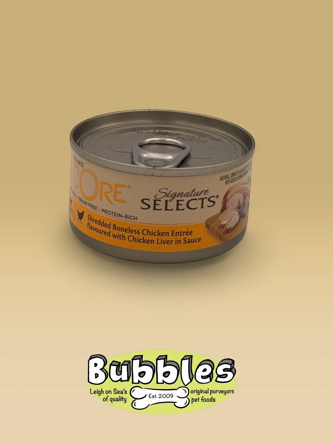 Wellness CORE Cat Wet Adult Signature Selects Boneless Chicken with Chicken Liver Recipe (79g)