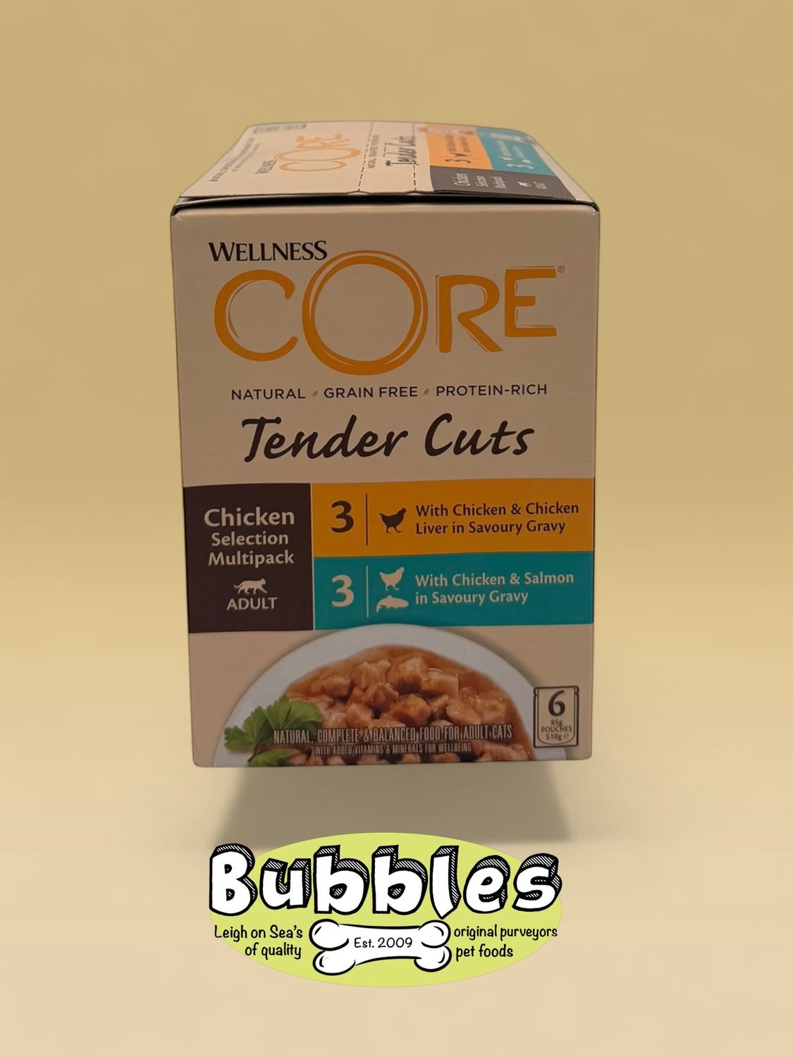 Wellness CORE Cat Wet Adult Tender Cuts Chicken Selection Multipack (6 x 85g)
