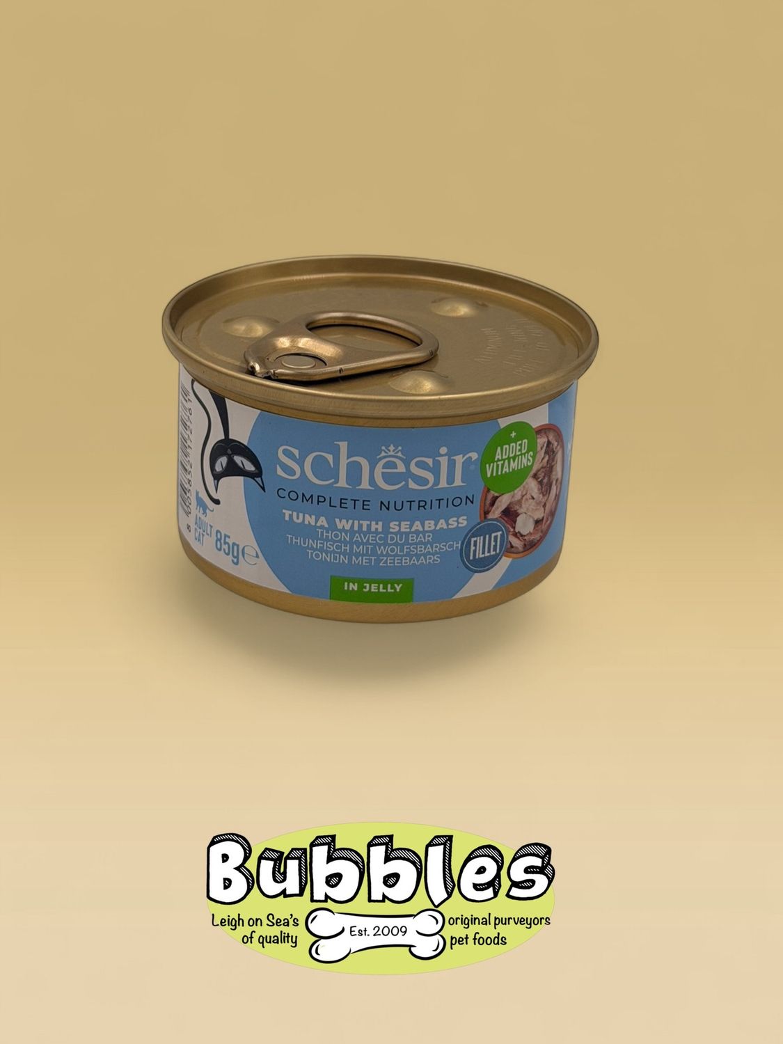 Schesir Tuna with Seabass In Jelly Complete and Balanced (85g)