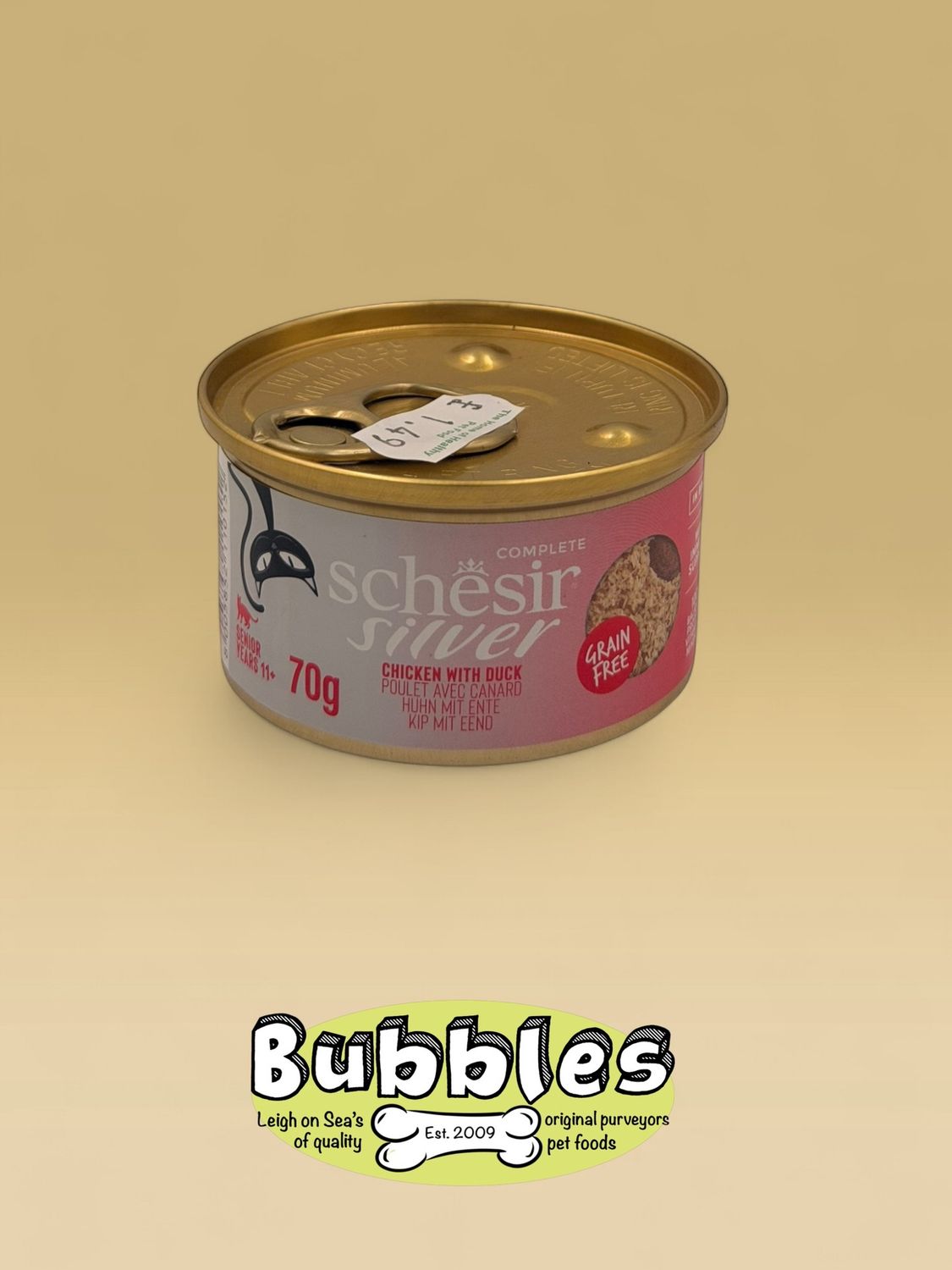 Schesir Silver Older Cat Chick &amp; Duck (70g)
